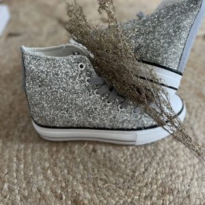 Basket CDS paillettes argentées