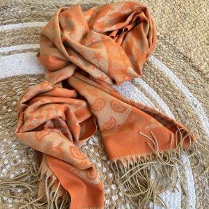 Echarpe CDS orange lurex