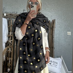 Echarpe CDS noir doré