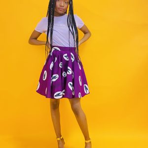 JUPE WAX COURTE EVASEE VIOLETTE – Lily Hirondelle