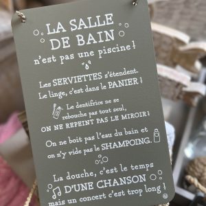 Pancarte salle de bain