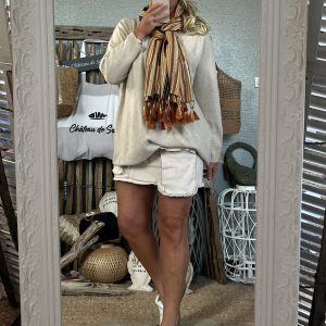 Echarpe cds caramel lurex