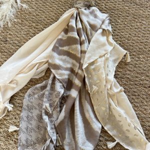 Echarpe Patch beige doré