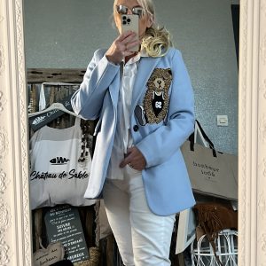 Blazer chevrons baby blue