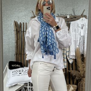 Echarpe cds bleue royal