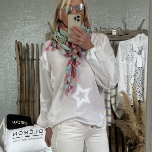 Echarpe CDS bleu rose