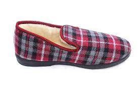 Chaussons JEVA ECOSSAIS 2 – femme – “bordeaux” – fourrés laine – semelles caoutchouc antidérapantes – TAILLE 35 – 36