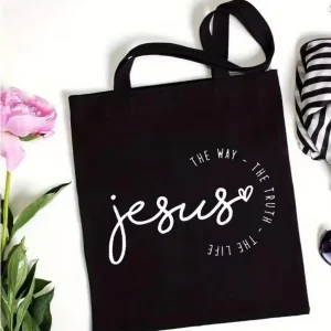 Sac en Toile - Jésus le chemin - la vérité - la vie - YOPHIY CURVES