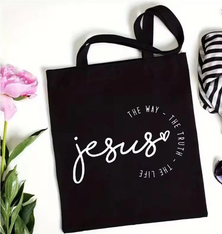 Sac en Toile - Jésus le chemin - la vérité - la vie - YOPHIY CURVES