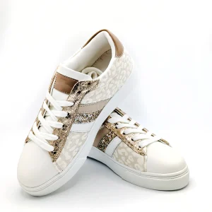 Baskets blanc/doré Montmartre