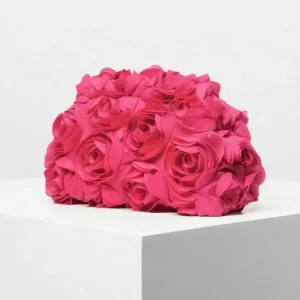 *Pochette Fleurs 3D Rose Tendance