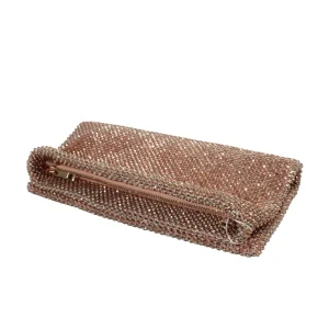 Pochette de Soirée Flexible Polyvalente- Sac à Main- Strass Chocolat