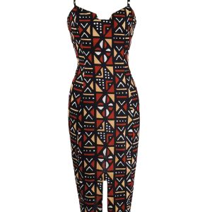 ROBE WAX MARRON- Pouedoma « Bogolan »