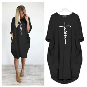 Robe Chrétienne Large Asymétrique- Bordeau et Noir