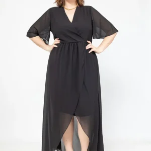 Robe Mousseline Grande Taille Asymétrique