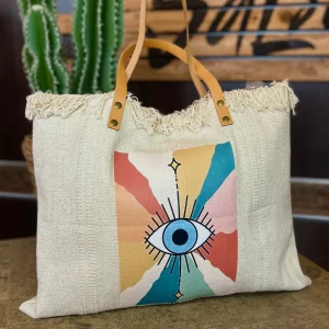 Sac coton blanc Oeil