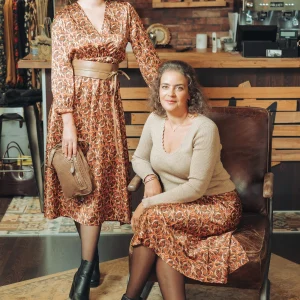 Robe longue cuivré Anita