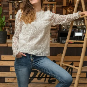 Haut manche longue dentelle blanc Ottawa