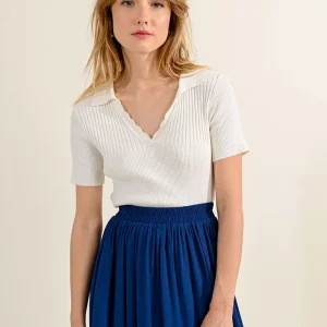 T-shirt polo côtelé