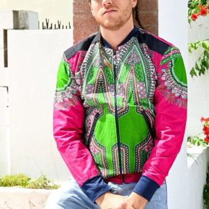 Veste  bomber Angelina rose en wax mixte