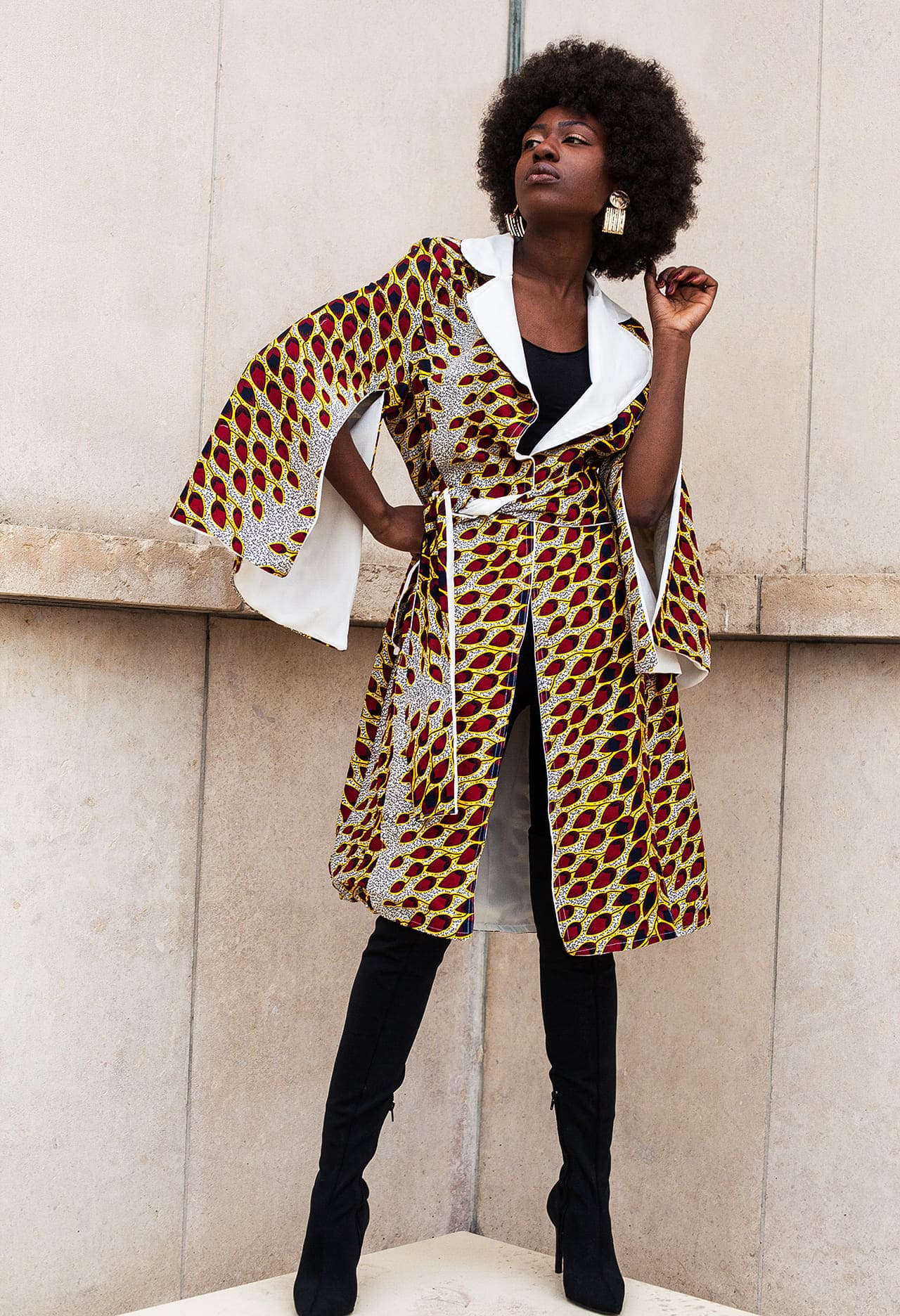 Veste cape double face