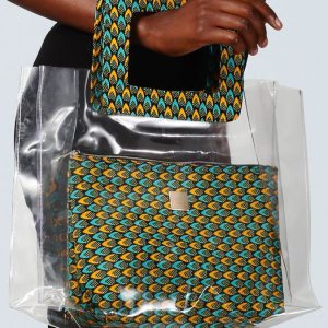 Sac wax transparent poignée carrée