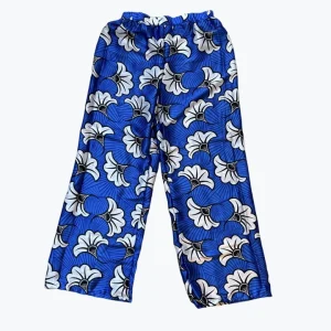 Pantalon en soie imprimé wax