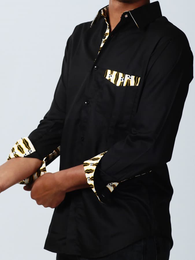 Chemise homme wax et coton – Image 2