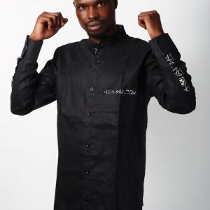 Chemise homme wax lin et coton