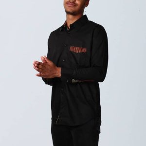 Chemise homme wax et coton