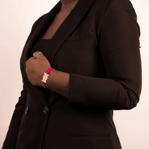 Bracelet fin perles & Baoulé