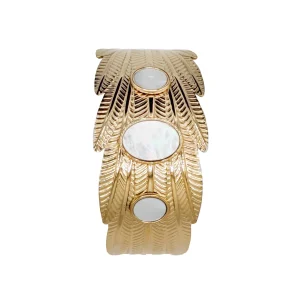 Bracelet doré Plume