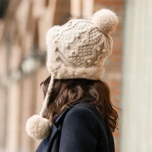 Bonnet Pompon Doublure Polaire