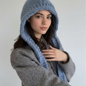 Écharpe Cagoule En Grosse Maille - Clarisse