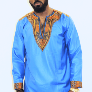 T-shirt manches longues bleu