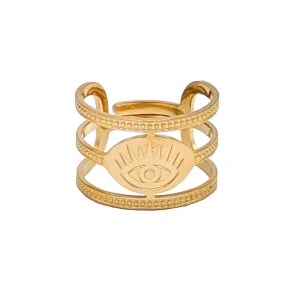 Bague doré Oeil sacré