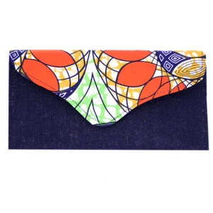 Pochette wax « Mimivi » noir jaune