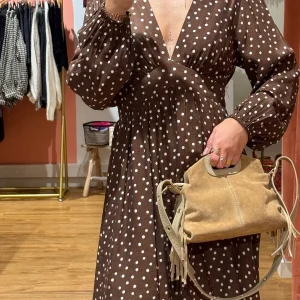 ROBE POIS MARRON YCOO ROXANE