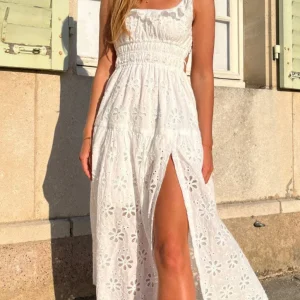 Robe Blanche Brodée - Isabelle