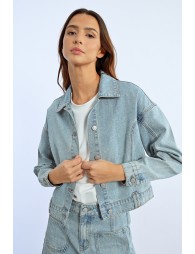 Veste en jean et strass